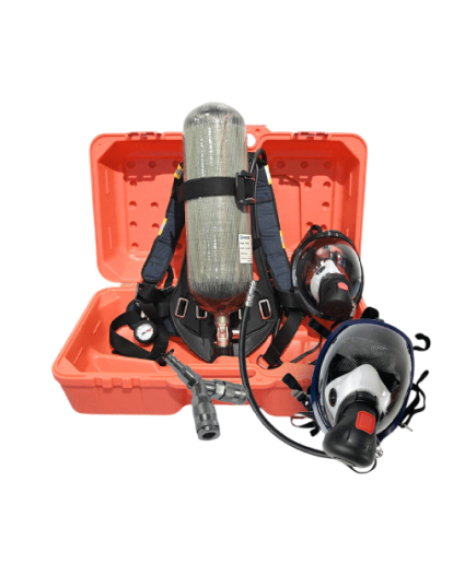 Aparelho de Respiração autônoma 6.8L Fibra C/ Corona Modelo: RHZ/ (6.8) (Máscara Dupla+Válvula de Máscara)