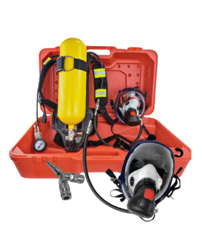 Aparelho de Respiração Autônoma 6.0L Aço C/ Carona Modelo: RHZK6.0( Máscara Dupla+Válvula de Máscara)